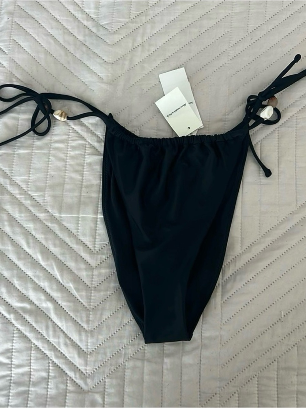 Abercrombie & Fitch Black Tie-Side Bikini Bottoms